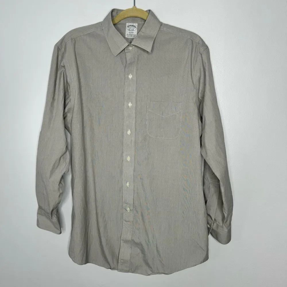 Brooks Brothers gray button down shirt size 16.5